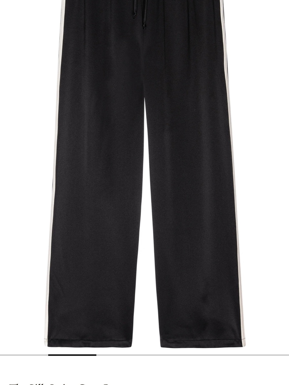 Donni The Silk Stripe Crop Pant in Jet (black) size small - Picture 4 of 8